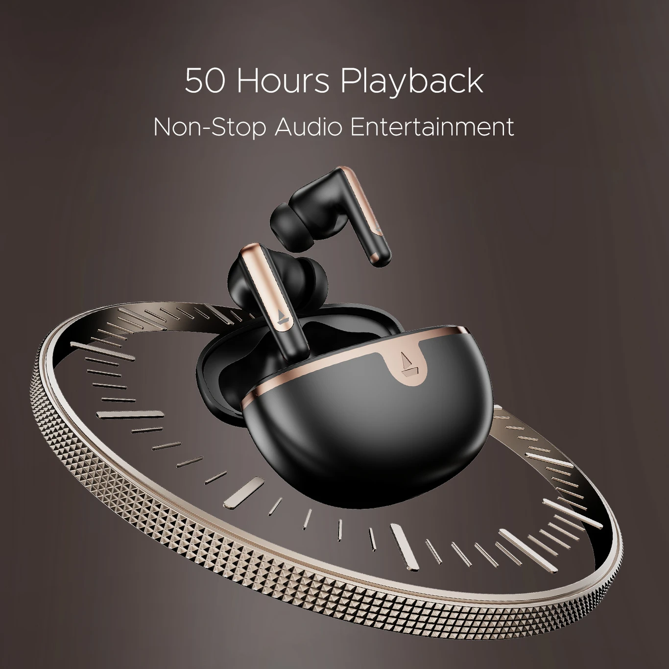 boAt Airdopes 161 ANC Elite,ANC, 50 H Battery,,ENx Tech, Stream Ad Free Music via App Bluetooth Headset (Black, True Wireless)